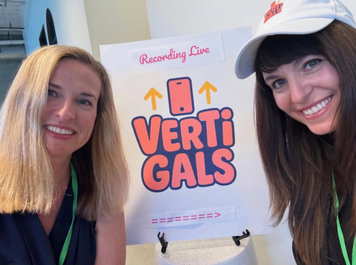 Natalie Gergely and Alison Bonn recording VertiGals live